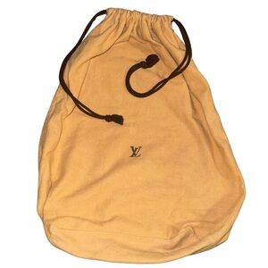 Louis Vuitton Large Drawstring Beige Tan Vintage Dustbag Authentic